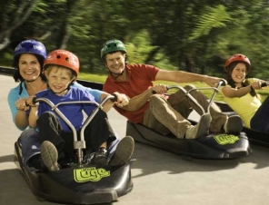 The famous Rotorua Skyline Luge Track - fun for everyone young and old